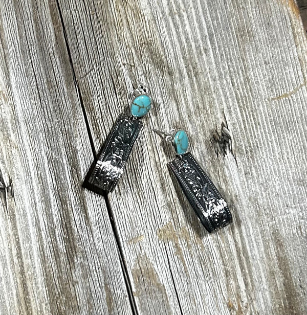 Tear Drop Turquoise Post Earring